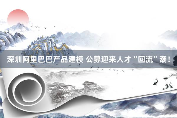 深圳阿里巴巴产品建模 公募迎来人才“回流”潮！