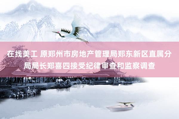 在线美工 原郑州市房地产管理局郑东新区直属分局局长郑喜四接受纪律审查和监察调查